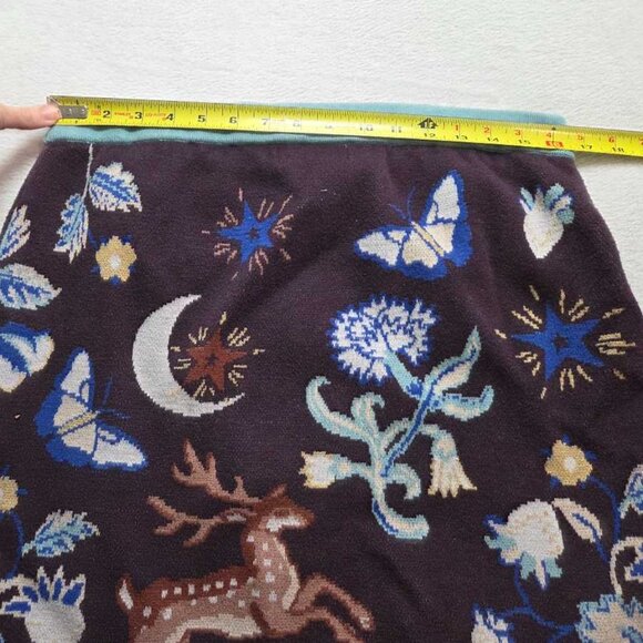 XL Anthropologie forest animal friends slim sweater knit skirt - Picture 8 of 11